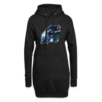Missions diplomatiques dans l’espace - Sweat-shirt à capuche long Femme - noir - Devant