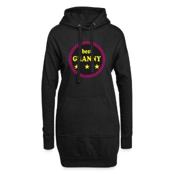 BEST GRANNY - Sweat-shirt à capuche long Femme - noir - Devant