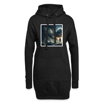 Résilience - Sweat-shirt à capuche long Femme - noir - Devant