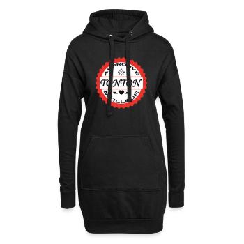 Approuvé meilleur TONTON - Sweat-shirt à capuche long Femme - noir - Devant