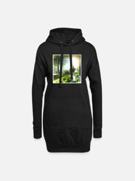 Selbstliebe - Hoodie-Kleid - Schwarz