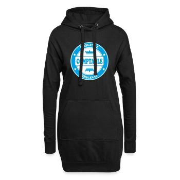 ORIGINAL COMPTABLE - Sweat-shirt à capuche long Femme - noir - Devant
