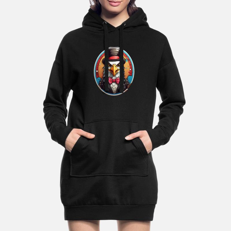 Bande dessinée Funny Eagle Sweat-shirt à capuche long Femme