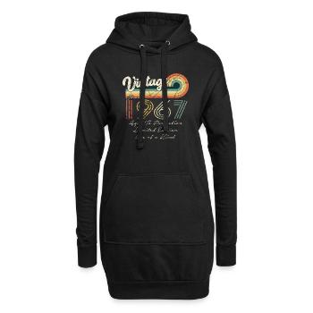 1967 Vintage Klassiker 1967 - Hoodie-Kleid - Schwarz - Vorne