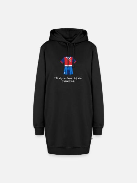 lustiger Spruch Fußball Trikot - Hoodie-Kleid - Schwarz