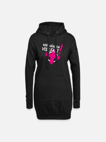 Wir wählen Vielfalt! (CSD-Design 2024) - Hoodie-Kleid - Schwarz