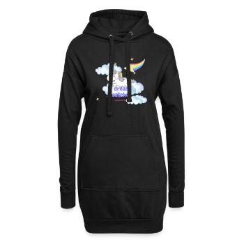 Dream Catcher Einhorn Design - Hoodie-Kleid - Schwarz - Vorne