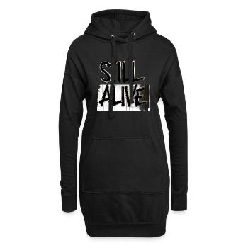 immer noch am leben - still alive - Hoodie-Kleid - Schwarz - Vorne