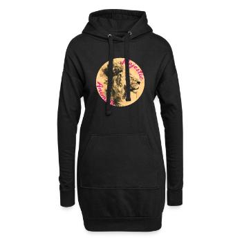 Animaux majestueux : Lion royal - Sweat-shirt à capuche long Femme - noir - Devant