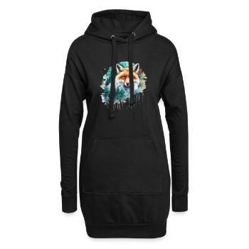 19 - Hoodie-Kleid - Schwarz - Vorne