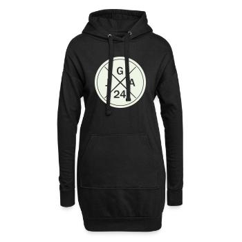 JGA 24 - Sweat-shirt à capuche long Femme - noir - Devant