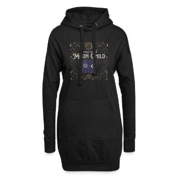 Stay wild Moon child magic witch celestial tarot - Hoodie-Kleid - Schwarz - Vorne