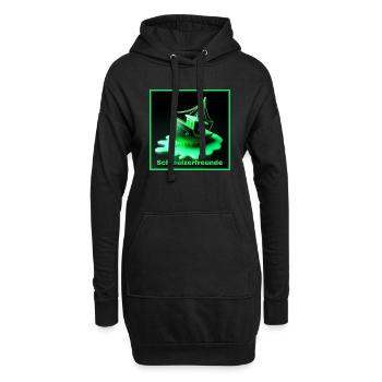 3D Drucker - Schmelzerfreunde - Hoodie-Kleid - Schwarz - Vorne