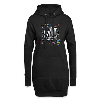 Sylt - Nordsee - Deutschland - Kampen - Insel - Hoodie-Kleid - Schwarz - Vorne