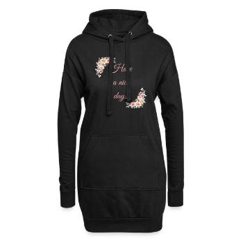 Schönen Tag! - Hoodie-Kleid - Schwarz - Vorne