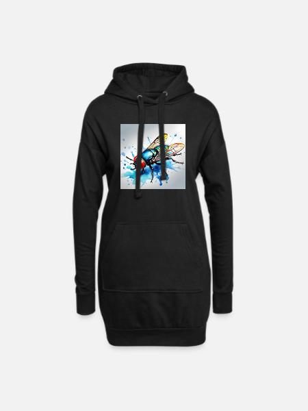 Fly - Hoodie-Kleid - Schwarz