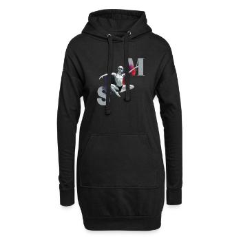 La natation est un art - Sweat-shirt à capuche long Femme - noir - Devant