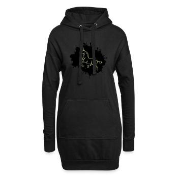 Blobs de licorne - Sweat-shirt à capuche long Femme - noir - Devant