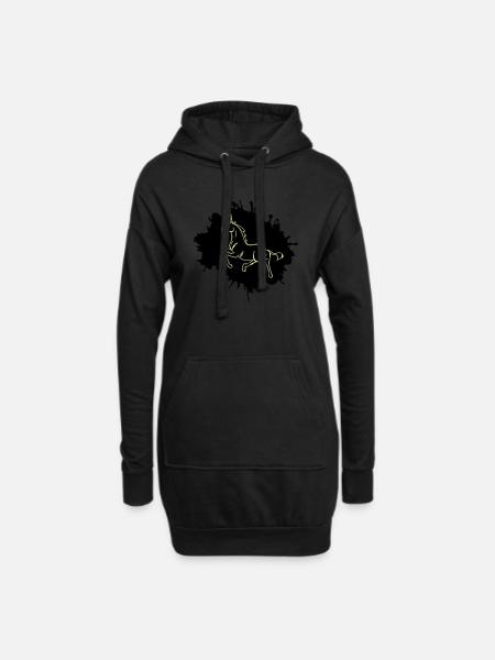Unicorn blobs - Hoodie Dress - black