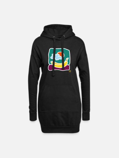 banana - Hoodie Dress - black