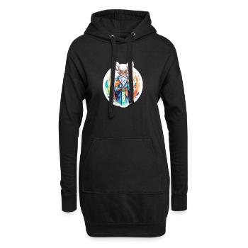 Druide Wasserfarben - Hoodie-Kleid - Schwarz - Vorne