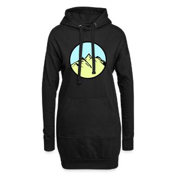 Montagnes Montagnes - Sweat-shirt à capuche long Femme - noir - Devant
