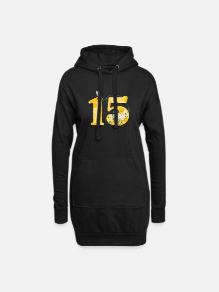 15th Anniversary Bee - Hoodie Dress - black