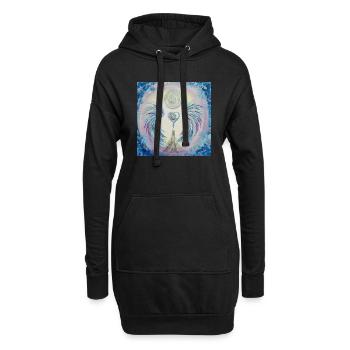 Herzengel Feldbereinigung - Hoodie-Kleid - Schwarz - Vorne