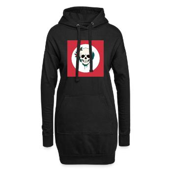 Flower Power - Hoodie-Kleid - Schwarz - Vorne