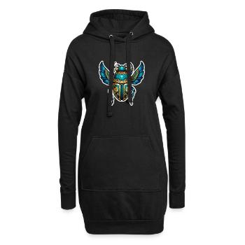 Scarabée Néo Traditionnel - Sweat-shirt à capuche long Femme - noir - Devant