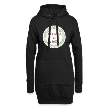 All I need - Sweat-shirt à capuche long Femme - noir - Devant
