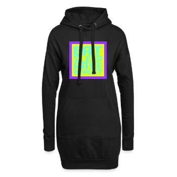 Manger dormir Rave répéter Logo Musique de fête Répéter - Sweat-shirt à capuche long Femme - noir - Devant