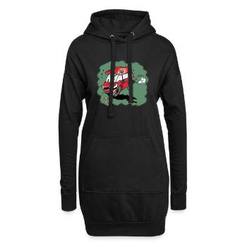Humorvoller Van Green Hintergrund - Hoodie-Kleid - Schwarz - Vorne