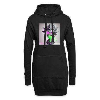 Slime punk - Sweat-shirt à capuche long Femme - noir - Devant