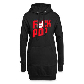 Fuck Pop Musique Heavy Metal Hard Rock Geste de la main - Sweat-shirt à capuche long Femme - noir - Devant