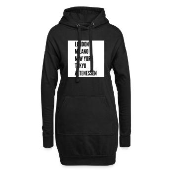 Londres, Milan, New York, Tokyo, Altenessen - Sweat-shirt à capuche long Femme - noir - Devant