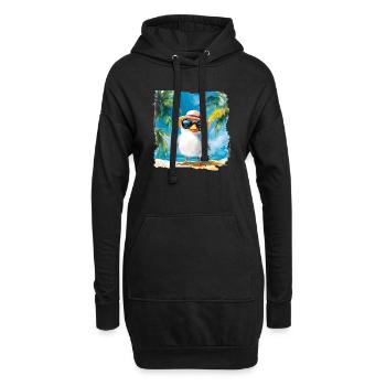 Vacances sous les palmiers : la détente à l’état pur - Sweat-shirt à capuche long Femme - noir - Devant