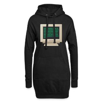 CRT - Binary Code - Hoodie Dress - black - Front