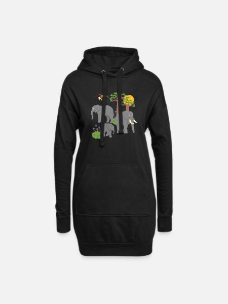 Suedafrika - Hoodie-Kleid - Schwarz