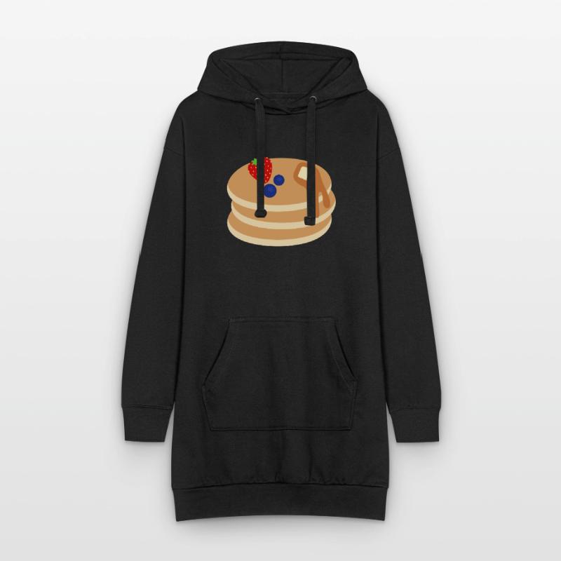 Pancake Stack with Berries, Butter and Maple Syrup Hoodie Dress