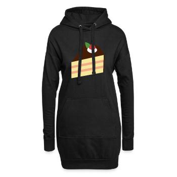 Gâteau - Sweat-shirt à capuche long Femme - noir - Devant