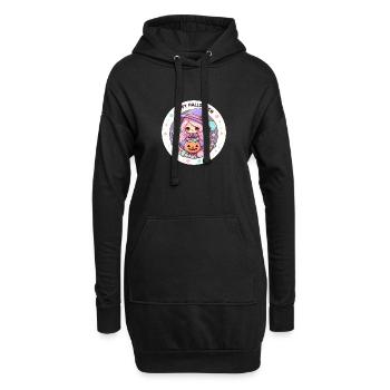 Sorcière d’Halloween - Sweat-shirt à capuche long Femme - noir - Devant