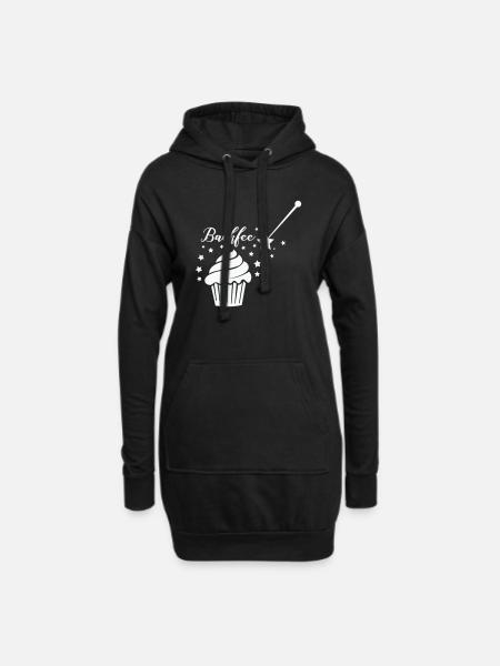 backfee 01 - Hoodie-Kleid - Schwarz