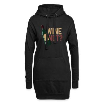 Le vin n’est pas ? - Sweat-shirt à capuche long Femme - noir - Devant