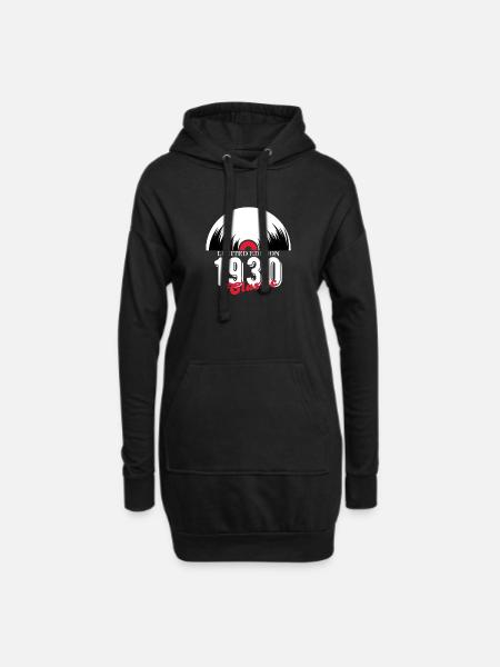 Limited edition 1930 Classic vinyle - Sweat-shirt à capuche long Femme - noir
