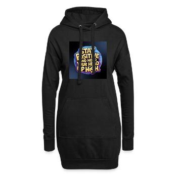 Stay positive and hold your head up high - Sweat-shirt à capuche long Femme - noir - Devant
