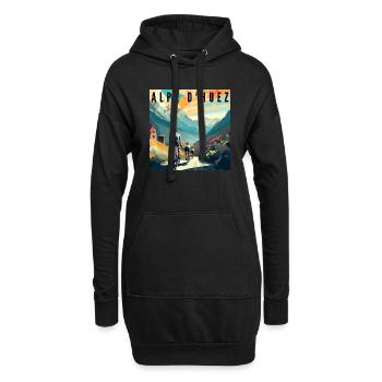 Alpe d'Huez - Sweat-shirt à capuche long Femme - noir - Devant