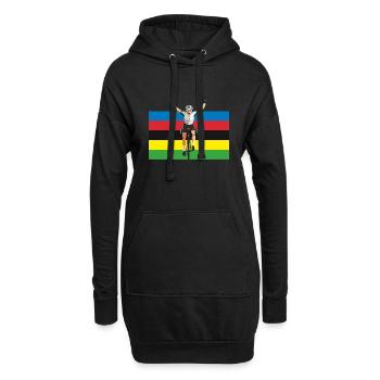 Vélo et cycliste - Sweat-shirt à capuche long Femme - noir - Devant