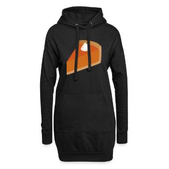 Tarte à la citrouille - Sweat-shirt à capuche long Femme - noir - Devant