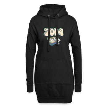 2004 Retro Geschenkidee - Hoodie-Kleid - Schwarz - Vorne